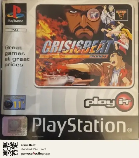 Crisis Beat PlayStation, PAL box front