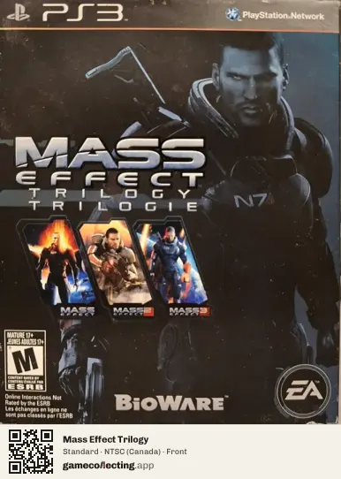 Mass Effect Trilogy PlayStation 3, Canada box front
