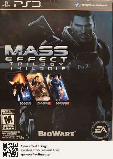 Mass Effect Trilogy PlayStation 3, Canada box front
