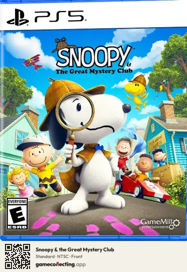 Snoopy & the Great Mystery Club PlayStation 5, NTSC box front