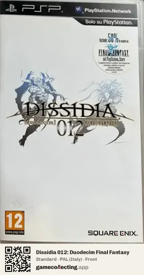 Dissidia 012: Duodecim Final Fantasy PlayStation Portable, Italy box front