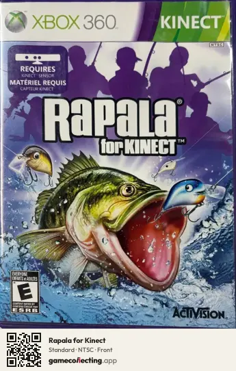 Rapala for Kinect Xbox 360, NTSC box front
