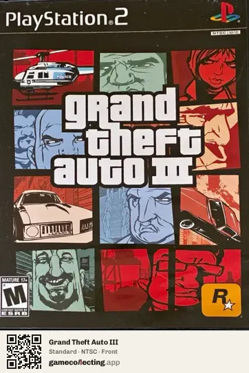 Grand Theft Auto III PlayStation 2, NTSC box front