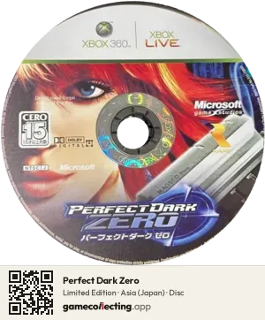 Perfect Dark Zero Xbox 360, Asia disc