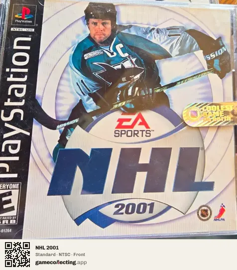 NHL 2001 PlayStation, NTSC box front
