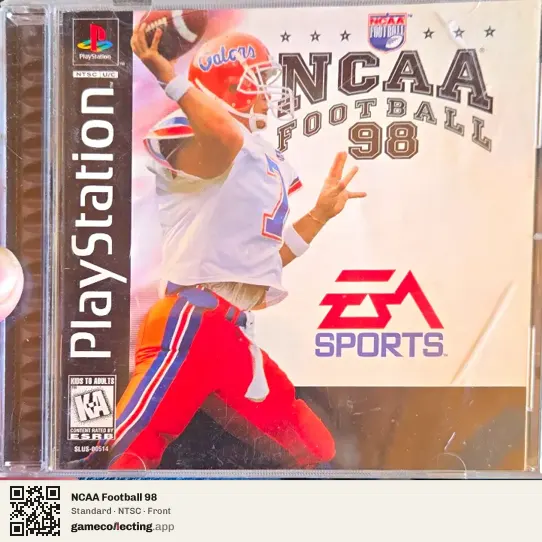 NCAA Football 98 PlayStation, NTSC box front
