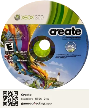 Create Xbox 360, NTSC disc
