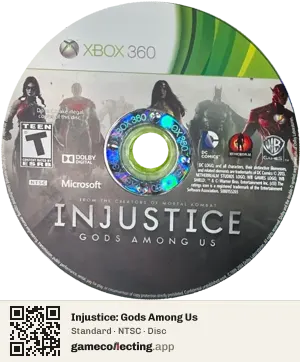 Injustice: Gods Among Us Xbox 360, NTSC disc