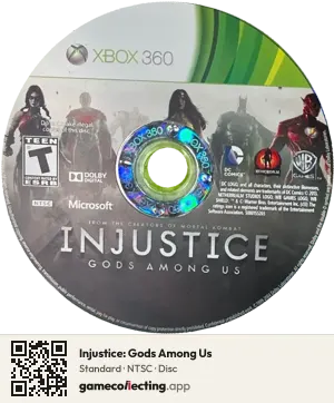 Injustice: Gods Among Us Xbox 360, NTSC disc