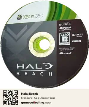 Halo: Reach Xbox 360, Asia disc