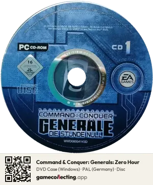 Command & Conquer: Generals: Zero Hour Computer, PAL disc