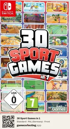30 Sport Games in 1 Nintendo Switch, Germany box front