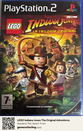 LEGO Indiana Jones: The Original Adventures PlayStation 2, Spain box front