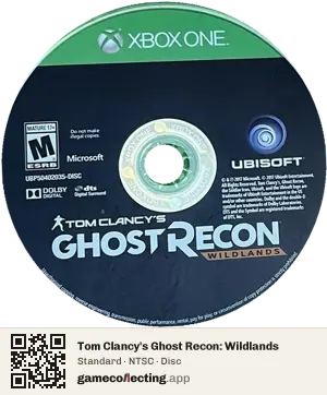 Tom Clancy's Ghost Recon: Wildlands Xbox One, NTSC disc