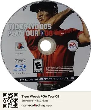 Tiger Woods PGA Tour 08 PlayStation 3, NTSC disc