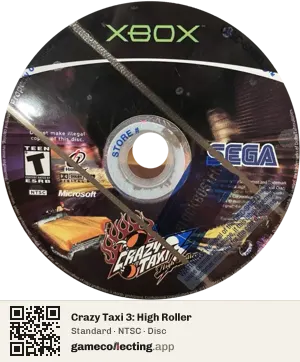 Crazy Taxi 3: High Roller Xbox, NTSC disc