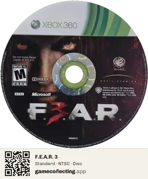 F.E.A.R. 3 Xbox 360, NTSC disc