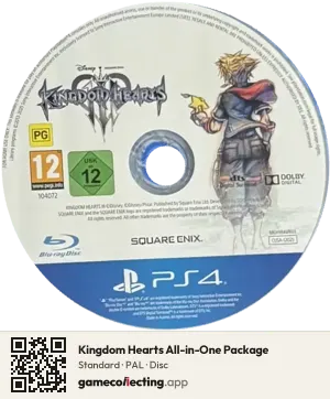 Kingdom Hearts All-in-One Package PlayStation 4, PAL disc