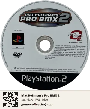 Mat Hoffman's Pro BMX 2 PlayStation 2, PAL disc