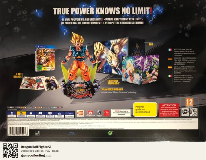 Dragon Ball FighterZ PlayStation 4, PAL box back