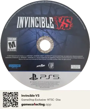 Invincible VS PlayStation 5, NTSC disc