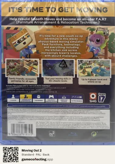 Moving Out 2 PlayStation 4, PAL box back