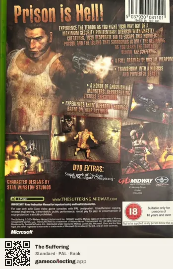 The Suffering Xbox, PAL box back