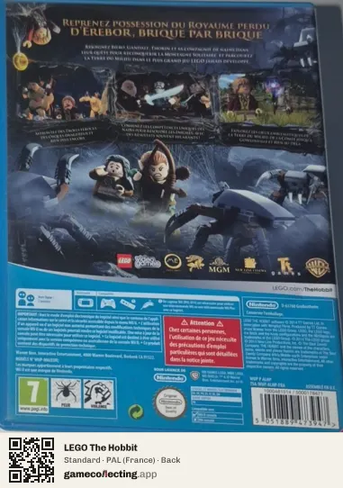 LEGO The Hobbit Nintendo Wii U, France box back