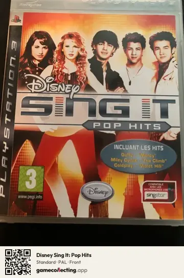 Disney Sing It: Pop Hits PlayStation 3, PAL box front