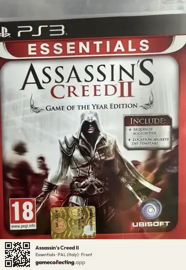Assassin's Creed II PlayStation 3, Italy box front