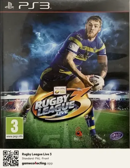 Rugby League Live 3 PlayStation 3, PAL box front