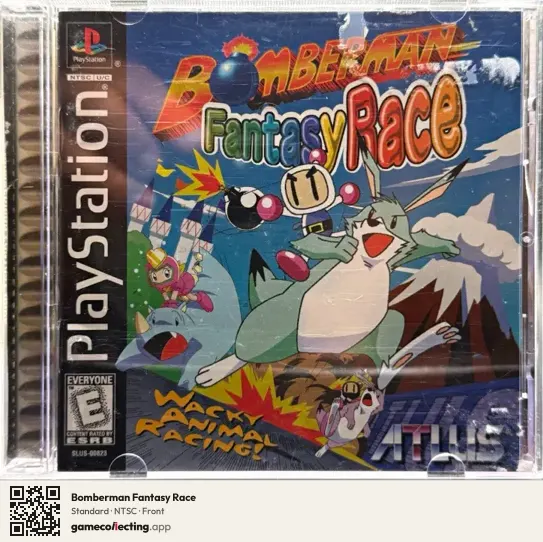 Bomberman Fantasy Race PlayStation, NTSC box front