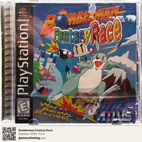 Bomberman Fantasy Race PlayStation, NTSC box front