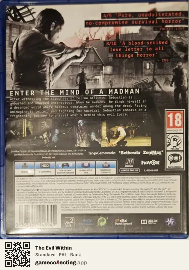 The Evil Within PlayStation 4, PAL box back