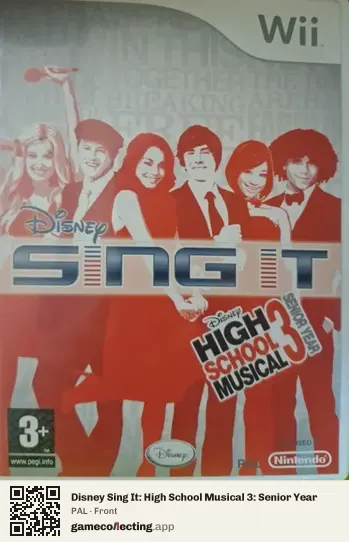 Disney Sing It: High School Musical 3: Senior Year Nintendo Wii, PAL box front