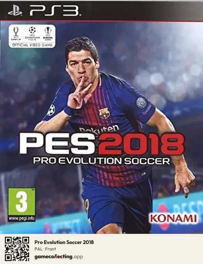 Pro Evolution Soccer 2018 PlayStation 3, PAL box front