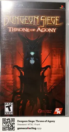Dungeon Siege: Throne of Agony PlayStation Portable, NTSC box front