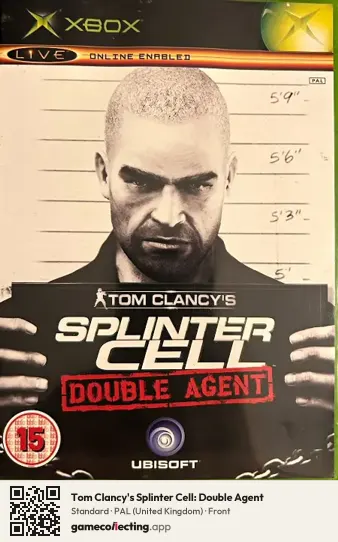 Tom Clancy's Splinter Cell: Double Agent Xbox, United Kingdom box front