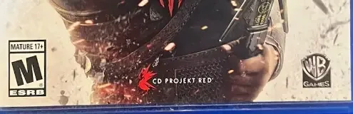 The Witcher 3: Wild Hunt, the ESRB box on its front