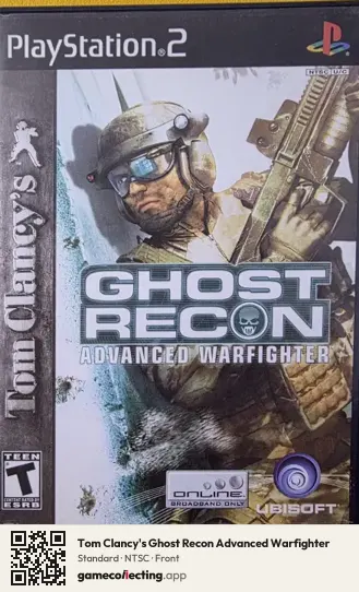 Tom Clancy's Ghost Recon Advanced Warfighter PlayStation 2, NTSC box front