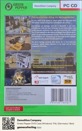 Demolition Company Computer, Germany box back
