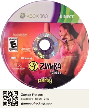 Zumba Fitness Xbox 360, NTSC disc