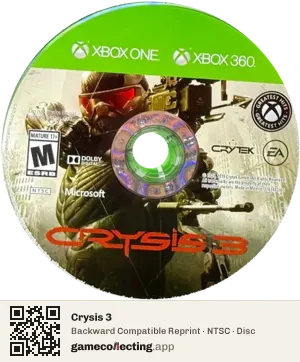 Crysis 3 Xbox 360, NTSC disc