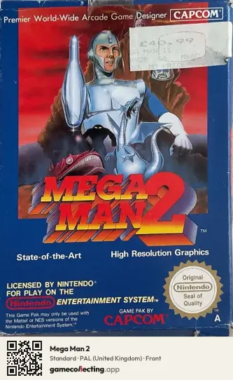 Mega Man 2 Nintendo Entertainment System, United Kingdom box front