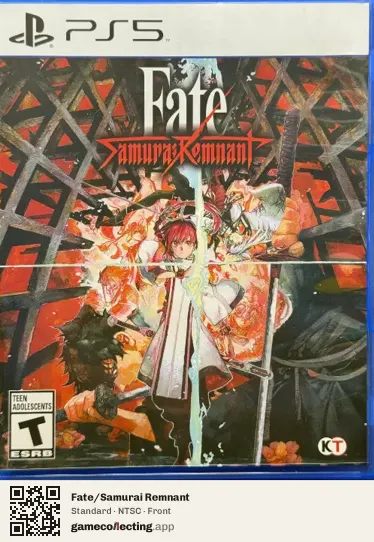 Fate/Samurai Remnant PlayStation 5, NTSC box front