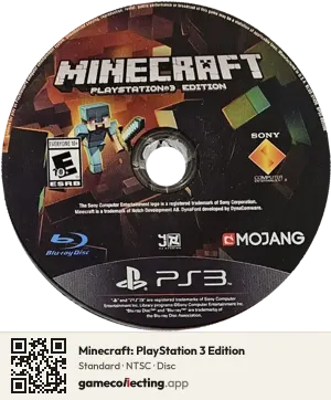 Minecraft: PlayStation 3 Edition PlayStation 3, NTSC disc