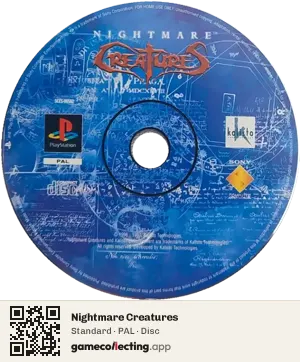 Nightmare Creatures PlayStation, PAL disc