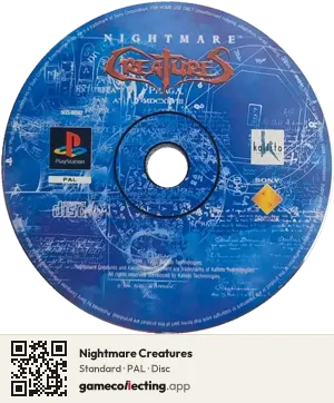 Nightmare Creatures PlayStation, PAL disc