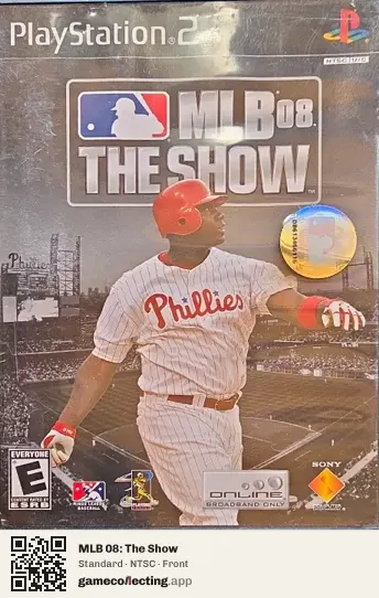 MLB 08: The Show PlayStation 2, NTSC box front