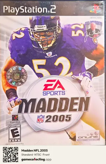 Madden NFL 2005 PlayStation 2, NTSC box front